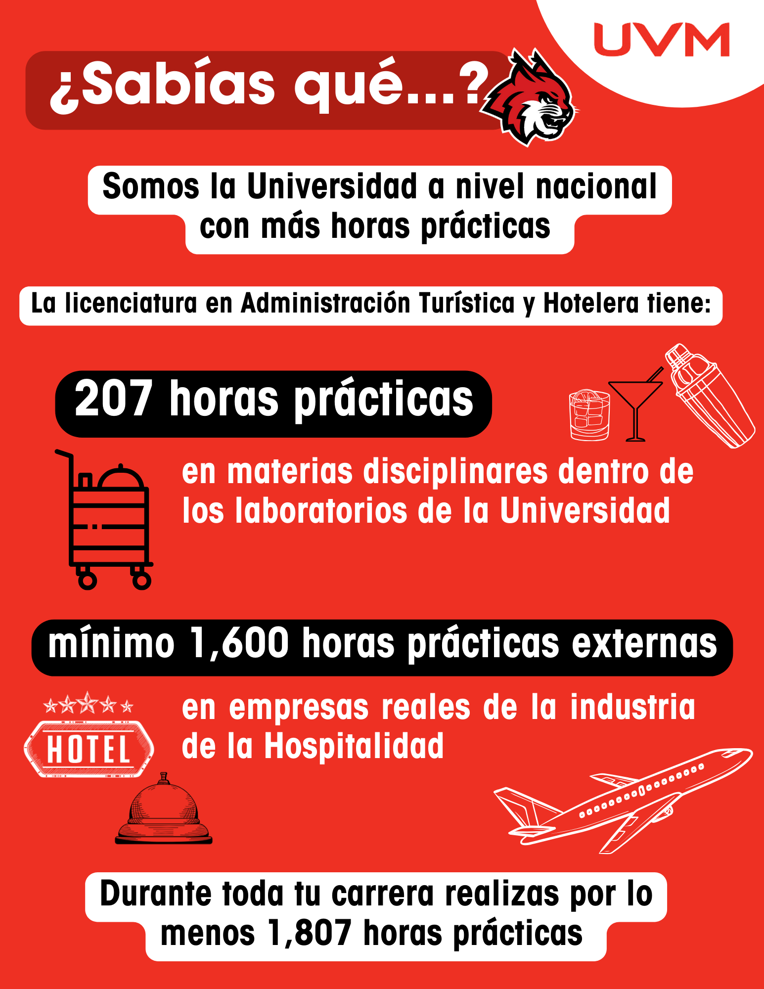 Infografía Horas Prácticas UVM Turismo