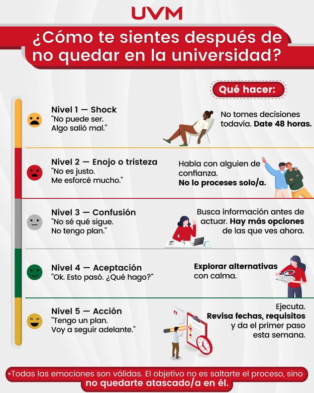 Infografía: Cómo te sientes después de no quedar en la universidad pública